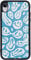 MAYCARI Aesthetic Case for iPhone X/Xs - Hard Back Case with Soft TPU Bumper, Happy Smile Face Hippie-D Print