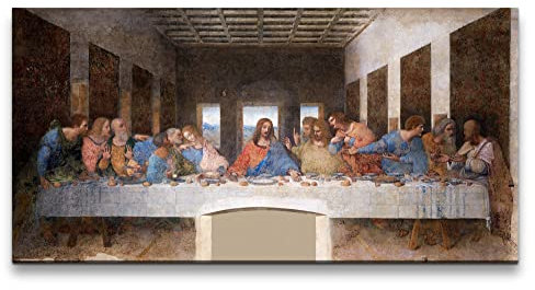 Paul Sinus Remaster 120x60cm Leonardo da Vinci weltberühmtes Meisterwerk Das letzte Abendmahl