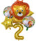 DIWULI Löwe Dschungel Geburtstag 2 Jahre - Luftballon Set