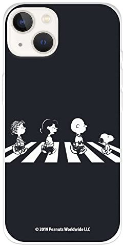 Offizielle Snoopy Schutzhülle für iPhone 14, Beatles-Figuren zum Schutz Ihres Handys, weiches Silikon, mit offizieller Snoopy-Lizenz