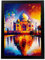 Nacnic Poster Taj Mahal im Ölgemälde Stil. Illustrationen von Denkmälern und Städten im fotografischen Vollfarbstil. Innenarchitektur und Dekoration. A3.