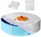 YUEPET Runde Hunde-Pool-Abdeckung, tragbare Kiddie-Pool-Abdeckung, silberfarben, faltbar, geeignet für Hundepool und Kinderpool, 140 x 30 cm
