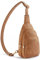 Telena Sling Bag Brusttasche, Crossbody Umhängetasche Damen PU Leder Sport Schultertasche Klein Bauchtasche Stylisch, Hellbraun