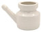 Biebri Neti Pot - Jarra de limpieza nasal (cerámica, 400 ml), color blanco