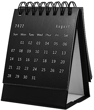Ciieeo 2 Stk 2022 Mini-tischkalender Schulkalender Tischdekoration Für Zu Hause Tisch-flip-kalender Kleiner Tischkalender 2022 Staffelei-tischkalender Papier Perlmutt Anmerkungen Büro