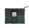 Harris Tweed Münzgeldbörse, handgefertigt, Lippenstift-Tasche, Vintage, britisch, tragbar, Kreditkarte, Ausweis, Geldbörse mit YKK-Reißverschluss für Damen und Herren, Marineblau, Large, Art Plaid