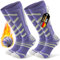 PULIOU Skisocken Merinowolle, Thermosocken Herren Snowboarden, Atmungsaktiv Schnell Trocknend Antiblasen Warme Dicke Merino Socken Für Kaltes Wetter Herren Damen Jugendliche 35-51(2 Paar) Violett S