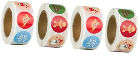 LALAFINA 4 Rollen Aufkleber Kalender Für Kinder Adressetiketten Für Weihnachten Einladungskartenetikett Weihnachts Adventskalender 2020 Namensstempel Süßigkeiten Jahrgang Papier