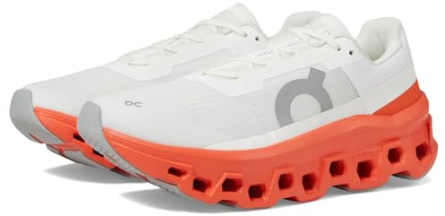 On Cloudmonster Damen-Sneaker, Weiß/Flamme, 40 EU
