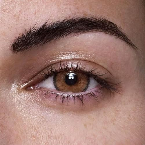 ANESTHESIA farbige Kontaktlinsen ADDICT CREMA (Dioptrien -2.00) – Stark deckende Monatslinsen für 6 Monate in Honig- & Haselnussbraun, besonders natürliches Ergebnis für dunkle Augen