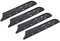 M METERXITY 4 Pack Plastic Knife Sheaths - Kitchen Knife Protectors Covers Universal Knife Guards, Apply to Kitchen Bread Knife (8 Inch, Black)