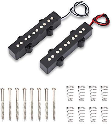 Micros Basse, Micros Jazz Bass Micros Guitare 2PCS Micro à Pont Ouvert Micro Humbucker Micro pour Guitare Basse Électrique Jazz Bass JB à 5 Cordes