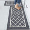 BEQHAUSE-Kitchen-Rugs-Non-Slip-Kitchen-Mats-for-Floor Machine Washable Kitchen Rugs 2 Pieces Grey Kitchen Runner Carpet with TPR Backing, Rolled Packaging, 50X76cm+50X122cm