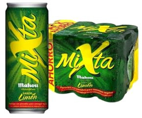 UBOON - Mixta, Combinación de Cerveza Mahou 5 Estrellas Con Limón, Sabor Ligero y Refrescante, 0,9% de Alcohol, Pack de 12 Latas x 33 cl