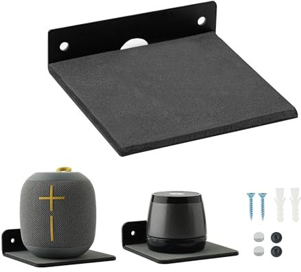 xyuayamz Support Enceinte Murale, Pieds Enceintes, Universel, avec Kit de Montage, Support Haut Parleur pour Bar, Maison, Chambre à Coucher, Salon, Bureau, 1 Pieces, Noir