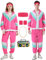 Coseaon Tuta anni '80 anni '90, da uomo e da donna, tuta da jogging da uomo, in stile retrò anni '80, per adulti, 80s Tracksuit da uomo e da donna