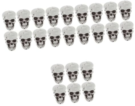 PRETYZOOM 72 STK simulierter Schädel schreckliche Schädel Schädelkopf Requisiten Mini-Schädel- Halloween Halloween schädel Schädelkopf Handwerk -Schädel- Grey
