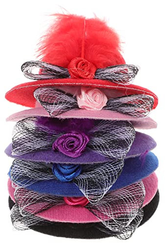 TOGEVAL 6stücke Teiliges Miniatur Puppenhüte Mini Winzige Farbige Party-hütchen DIY Puppen-Kopfschmuck Für Basteln Und Puppenfrisuren Zubehör