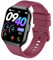 QCOQ Montre Connectée Femme Homme, 112 Modes Sportifs, 1,96 Full Touch Smartwatch, Rouge-Noir