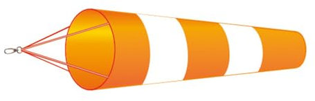 Windsack mit reflektierendem Gürtel und auffälliger Oxford-Richtungsmesstasche, 60/80/100 cm