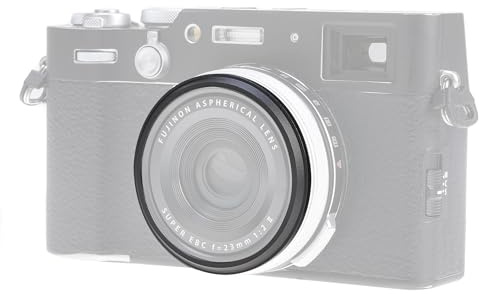 FOTGA Aluminiumlegierung Metall Objektiv Dekoration Ringdeckel Ring Cap für X100 Serie Kamera, Kompatibel mit Fuji X100V, X100VI, X100F, X100T, X100S, X100 (Schwarz)