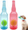 2 Pcs Ball in a Bottle Dog Toy,Dog Bottle Toy,Ball in Bottle Dog Toy,Dog Toy Water Bottle Cruncher,Outdoor Interactive Dog Toys,for Large and Small Dogs (Blue,Red)