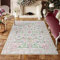SUNYRDSM Teenager Zimmer Deko Deko Schlafzimmer 90X200CM Traditioneller Stil, farbenfrohes botanisches Druckdesign, geeignet für Wohnzimmer und Schlafzimmer Küchenteppich rutschfest