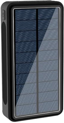 Power Bank avec panneau solaire | Banque d'alimentation portable avec panneau photovoltaïque, batterie de 20 000 mAh étanche avec lumière LED pour Voyage, camping, étudiants et adultes