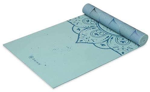 Gaiam Yogamatte – Premium, 6 mm, wendbar, extra dick, rutschfest, Übungs- und Fitnessmatte für alle Arten von Yoga, Pilates und Bodentraining (172,7 x 61 x 6 mm dick)