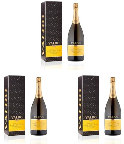 VALDO Marca Oro Valdobbiadene Prosecco Superiore DOCG Magnum Astucciato - 1500ml (Packung mit 3)
