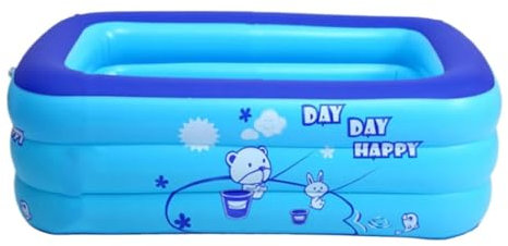 TUOYDJA Paddling Pool,Paddling Pool for Kids 120cm Swimming Paddling Pool Inflatable Square Children Inflatable Pool Bathing Tub Kid Home Outdoor Large Swimming Pool