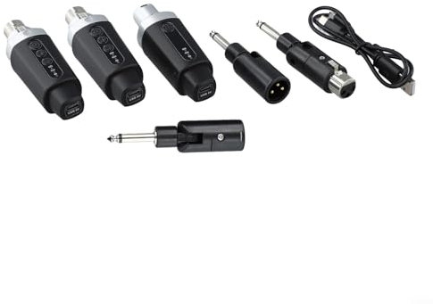 Jonikuper Wireless Microphone Converter XLR Wireless For Microphone System Reliable 2 4G Transmitter And Receiver For Performances(1 in 2)