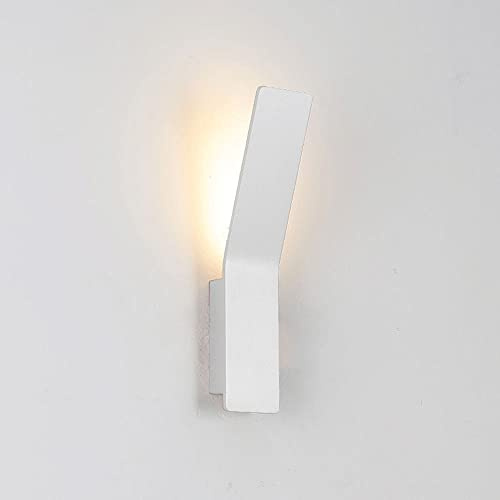 JXHSWDG Wandleuchten, Wandleuchten, weiße geometrische Wandbeleuchtung, LED-Streifen, Gebogene Wandleuchte, 7 W Aluminium-Wandleuchte, Wandleuchten für den Innenbereich, Kopfteillampen, Halterung für