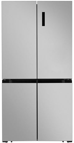 EVVO Frigorífico 4 puertas F100, Motor Inverter, Total No Frost, 321l + 169l, Freon Free, Pantalla exterior, Clase E (Inox, Sin depósito de agua)