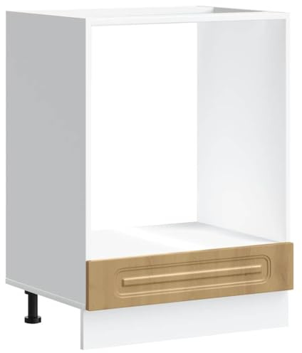 XHNIFBN Herdumbauschrank Kalmar 60x46x81,5 cm Artisan-Eiche Holzwerkstoff verstellbare Füße 50 kg belastbar kompakter Küchenunterschrank für Backofen Mikrowelle Küche Esszimmer
