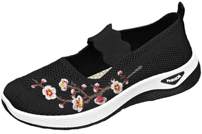 Générique Chaussure Orthopédique Femme Confortable Été Chaussures de Marche à Plateforme Semelle Antidérapante Basket Léger et Décontracté Respirant