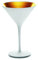 Stölzle Lausitz Elements Cocktailschale, Glas, weiß-Gold, 6 Stück (1er Pack), 6