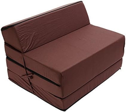 Best For Kids Kindersessel für Spielen, Schlafen und Sitzen, verstellbar, hochwertig, 3-in-1, mit Matratze (Braun, 70x200x10)