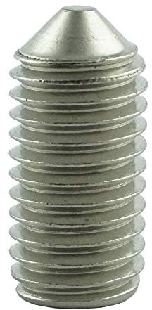 Eisenwaren2000 | M10 x 12 mm Gewindestift mit Innensechskant und Spitze (5 Stück) - Madenschrauben DIN 914 - ISO 4027 - Gewindeschrauben - Edelstahl A2 V2A - rostfrei