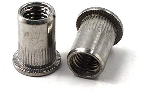 Inserto per rivetti a testa piatta M10 in acciaio inox 304 con inserti filettati (confezione da 30)