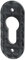 Fenau | R roseta/Cubierta de la cerradura/Llave rosa | Dimensiones: 72x30 mm | Acero (bruto) S235JR