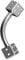viva-adorno Piercing Banane Curved Barbell Chirurgenstahl 316L Würfel Augenbraue Septum Tragus Z443_Ban