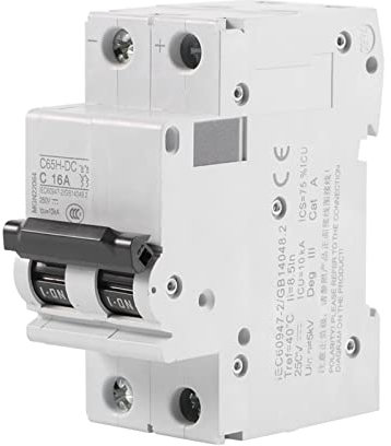 Leitungsschutzschalter, 1pc 250V DC 2P Niederspannungs-Leitungsschutzschalter Solar Energy Switch 16A/32A/63A für Solarpanel-Netz(16A)