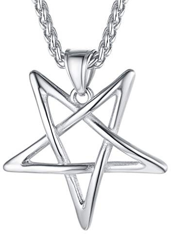 FaithHeart Edelstahl Satanic Pentagramm Anhänger Herren anhänger mit Geschenkebox für Herren und Jungen…