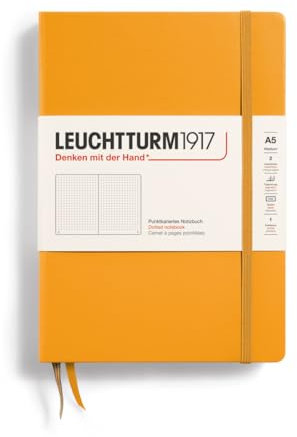 LEUCHTTURM1917 363387 Notizbuch Medium (A5), Hardcover, 251 nummerierte Seiten, Rising Sun, dotted
