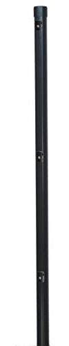 Metall Zaunpfosten Ø 34 mm, Länge 1000 mm anthrazit RAL 7016 – Pfosten mit 3 Spanndrahthaltern & Kappe – für Maschendrahtzaun 80 cm – stabiler Gartenzaun Pfosten pulverbeschichtet