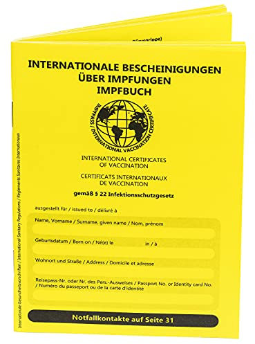 WEIDEBACH® Impfpass mit Notfall-Seite, inkl. Impfkompass, Notfall-Seite, Impfausweis, Impfbuch, internationaler Impfpass Erwachsene und Kinder, u-heft
