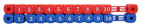 2 Stück Blau Rot Mini Multifunktions Tischfußball Kicker Spiel Billard Scoring Unit Scoreboard Torzähler, STK. Kunststoff Torzähler Multifunktional Nr. 1-10 für Fußball,
