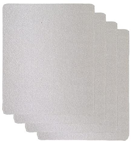 Placa de Mica para Ondas para Microondas, 12,7 x 20,3cm Hojas de Microondas Horno Cubierta de Guía para Horno Microondas Poweka (4 Piezas)