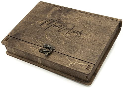 woodmanucom Fotokiste 10x15 Größe | Foto Aufbewahrungsbox Geschenk Idea | Box für Fotos | Fotobox Aufbewahrungsbox | Fotoalbum Holz | Ideal fur Foto Aufbewahrung und als Geschenkbox